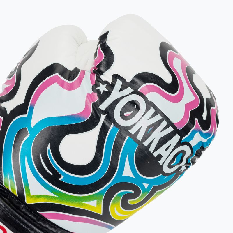 Pánske boxerské rukavice YOKKAO Flames white 5