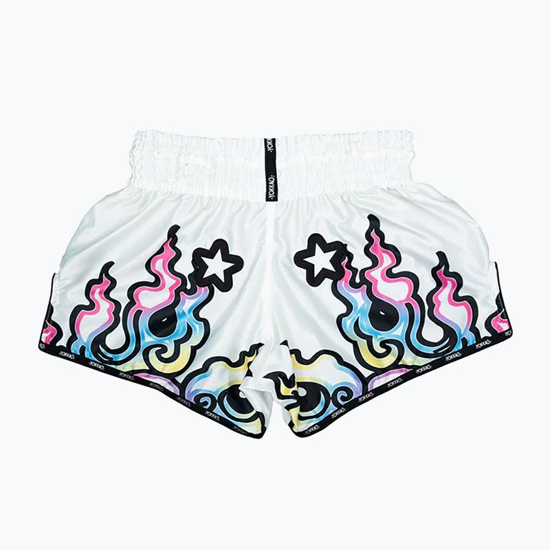 Pánske tréningové šortky YOKKAO Flames CarbonFit white 2