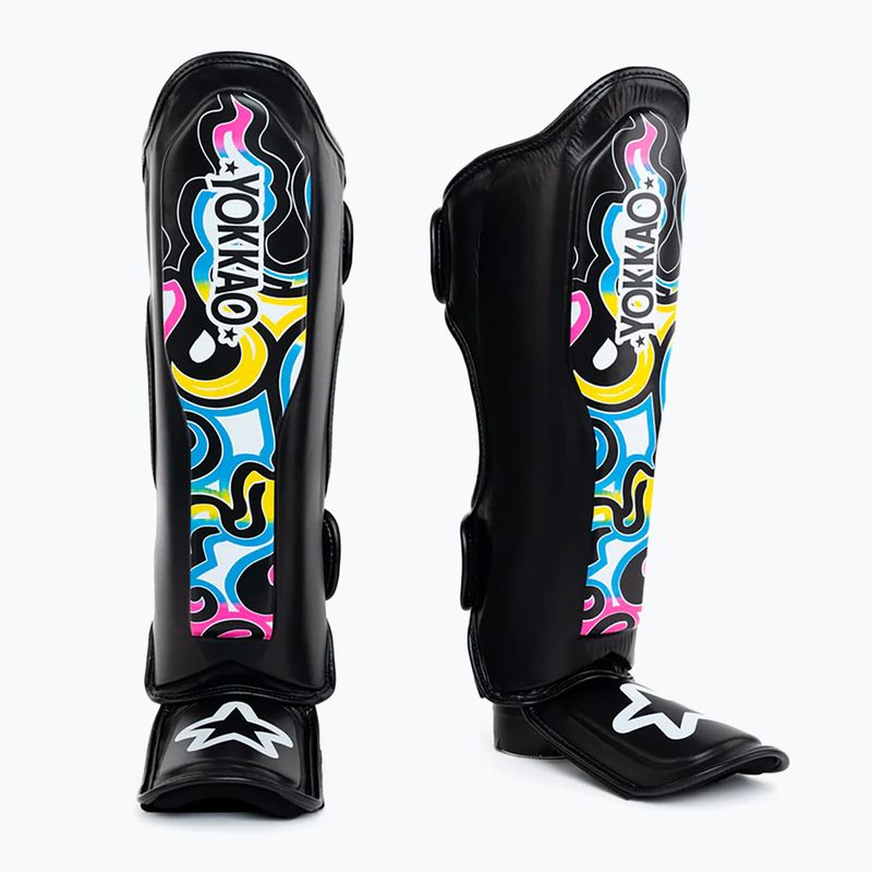 Chrániče holennej kosti a chodidla Yokkao Flames black 2