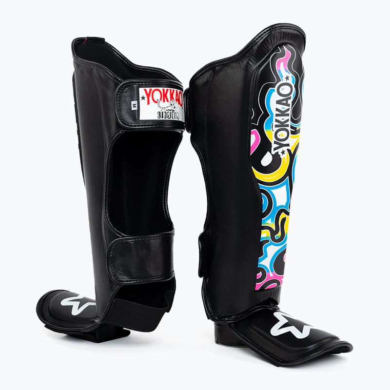 Chrániče holennej kosti a chodidla Yokkao Flames black 3