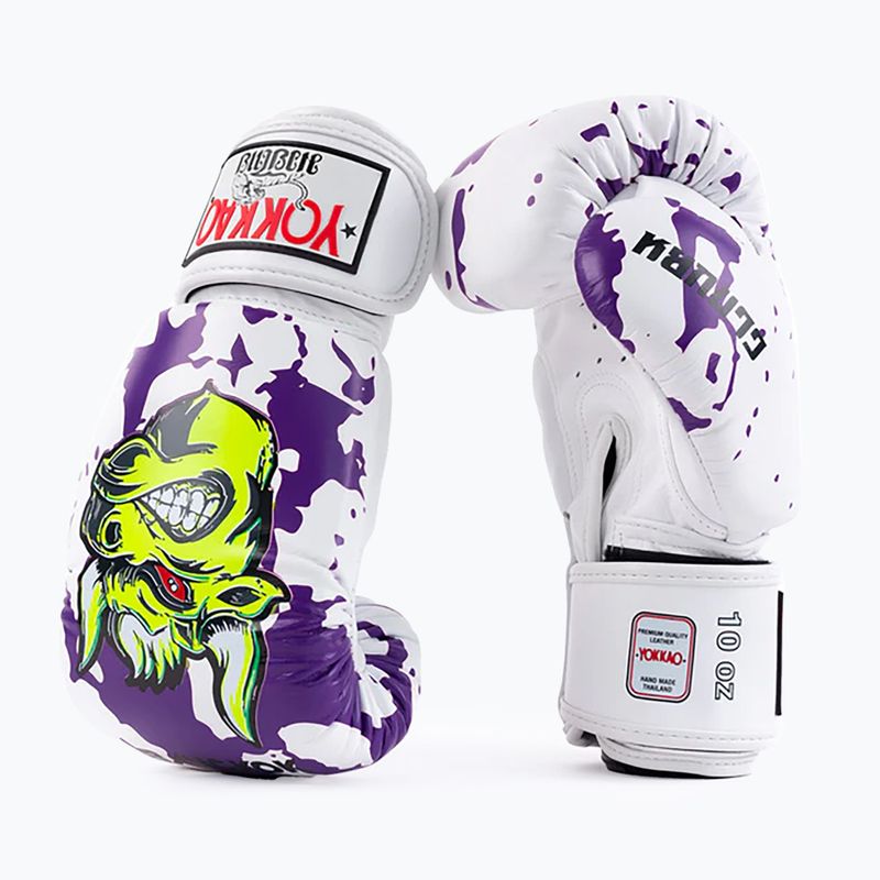 Pánske boxerské rukavice YOKKAO Angry Bull white 8
