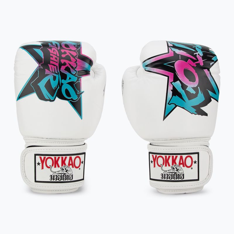 Pánske boxerské rukavice YOKKAO Fighter KO white 2