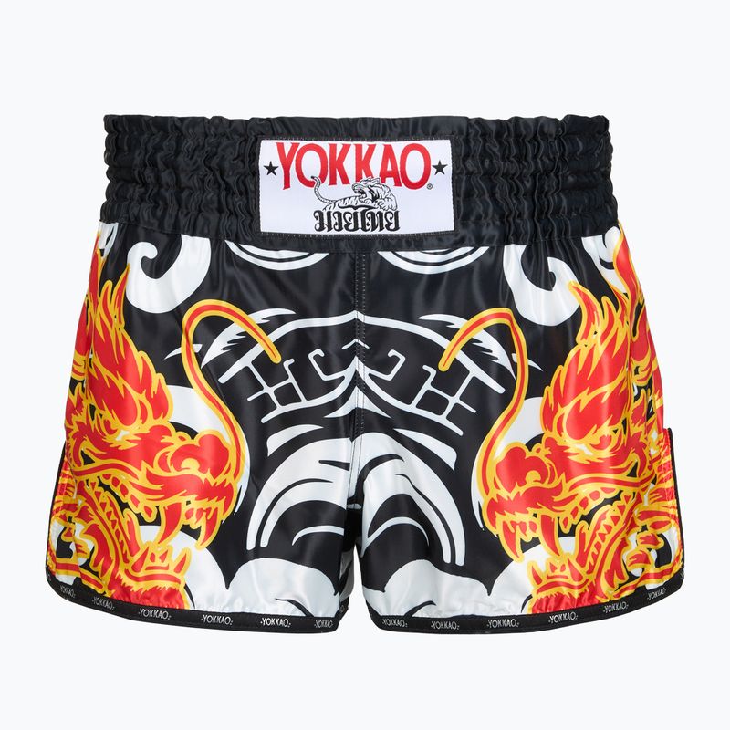 Pánske tréningové šortky YOKKAO Dragon Muay Thai black/white
