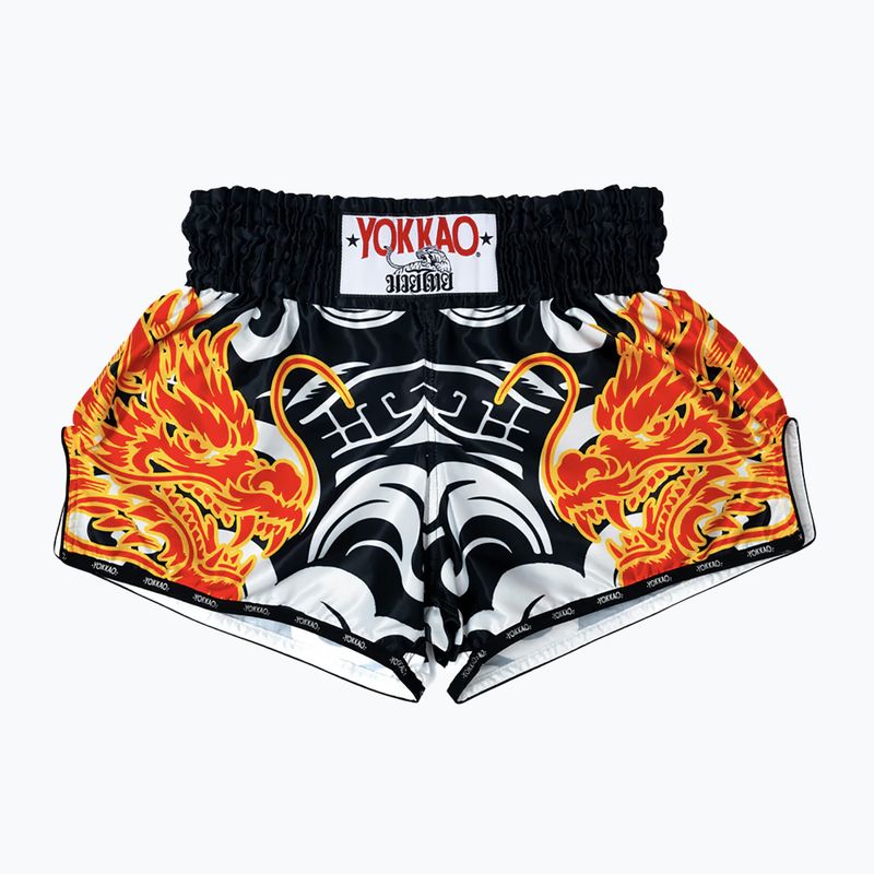 Pánske tréningové šortky YOKKAO Dragon Muay Thai black/white 5