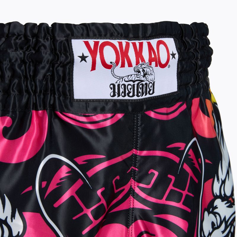 Pánske tréningové šortky YOKKAO Dragon Muay Thai pink/blue 4
