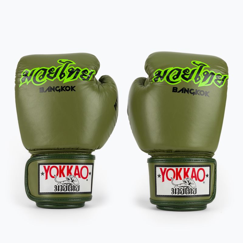 Boxerské rukavice YOKKAO Late Show Boxing olive 2
