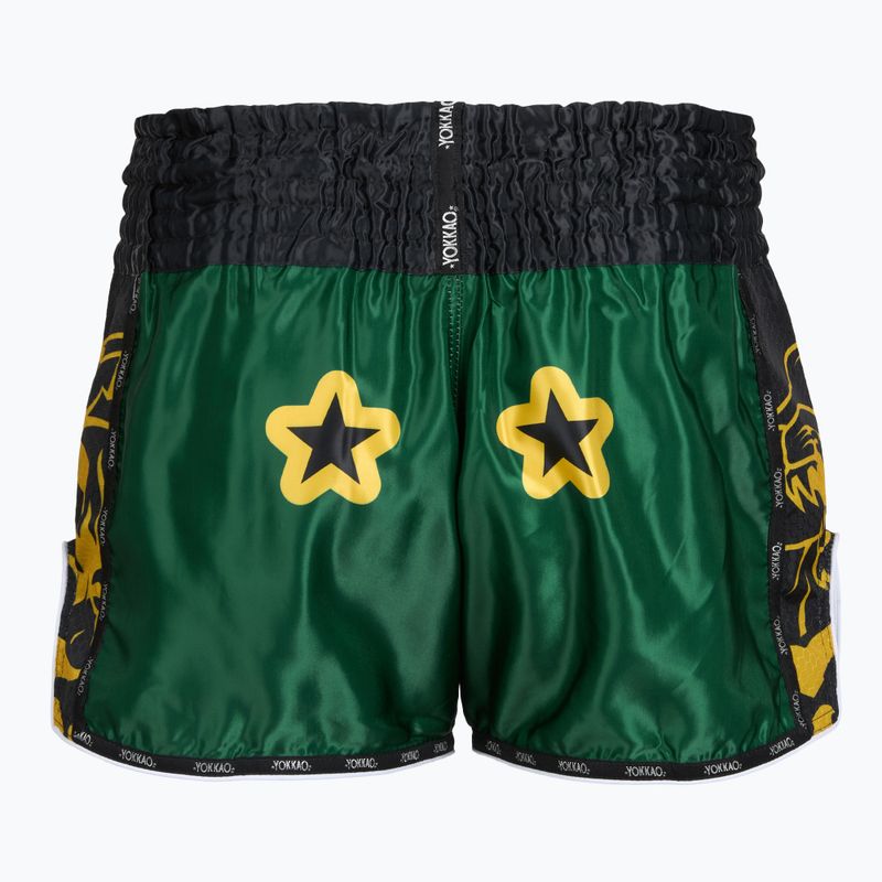 Pánske tréningové šortky YOKKAO Original Muay Thai green 2