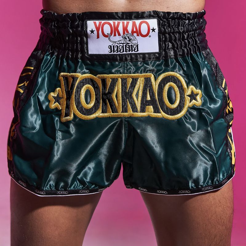 Pánske tréningové šortky YOKKAO Original Muay Thai green 7