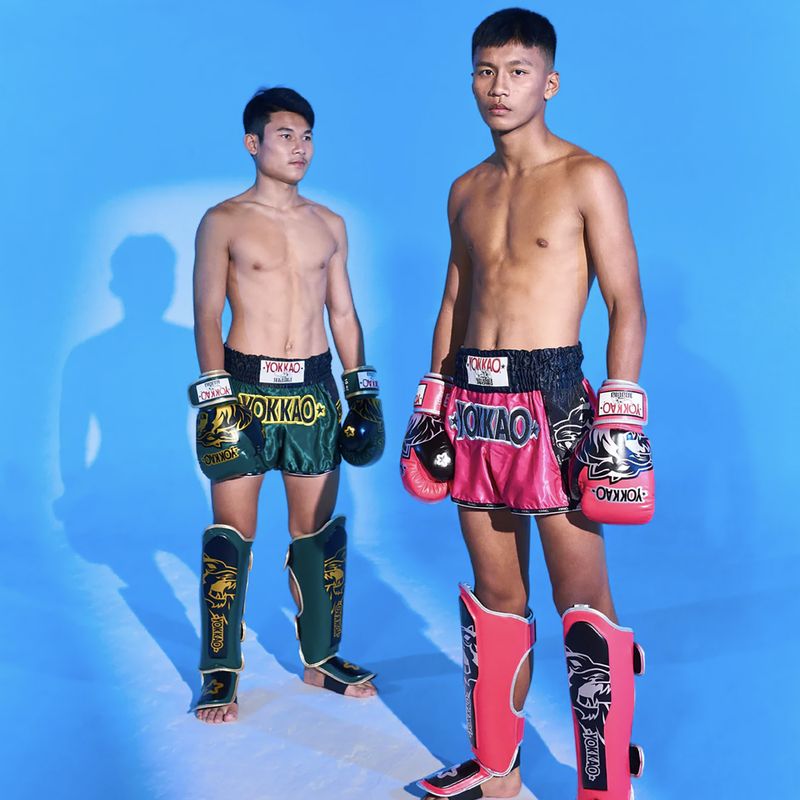 Pánske tréningové šortky YOKKAO Original Muay Thai green 8