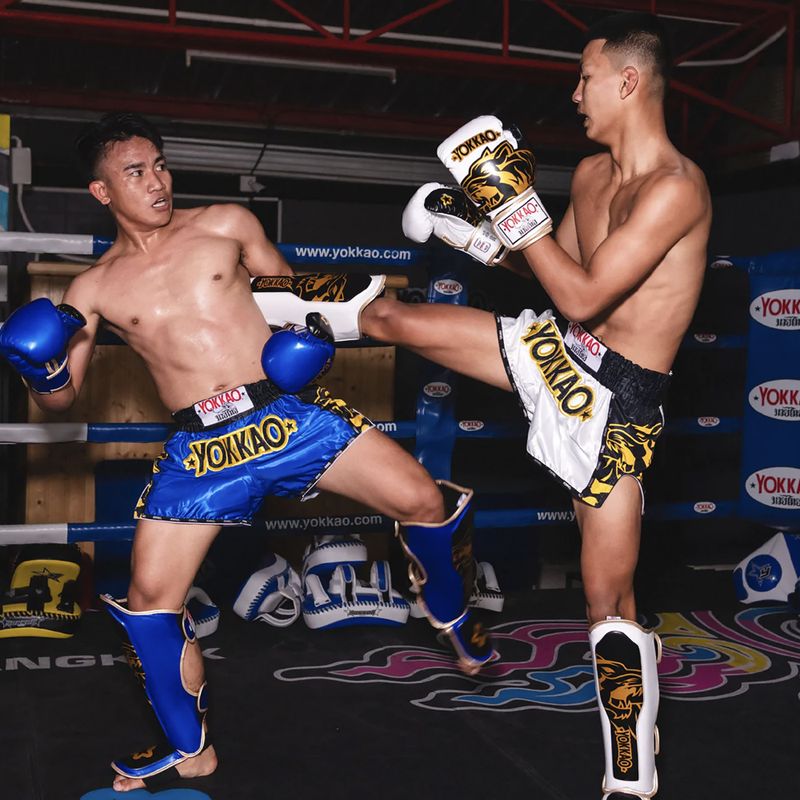 Pánske tréningové šortky YOKKAO Original Muay Thai electric blue 10