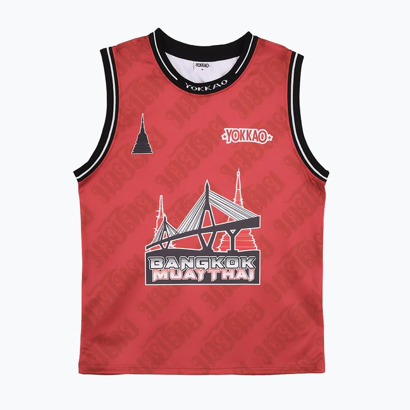 Pánske tréningové tričko YOKKAO Basket Bridge Tank Top red