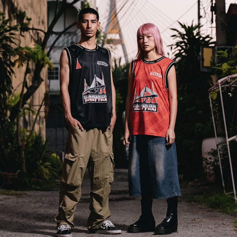 Pánske tréningové tričko YOKKAO Basket Bridge Tank Top red 3