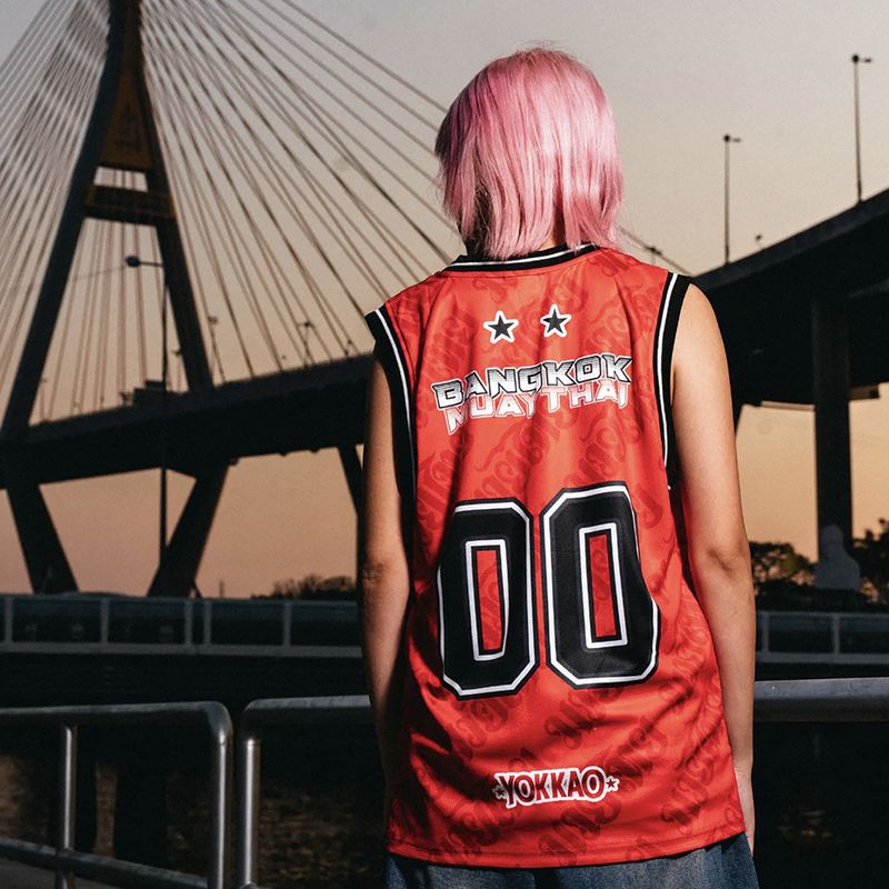 Pánske tréningové tričko YOKKAO Basket Bridge Tank Top red 4