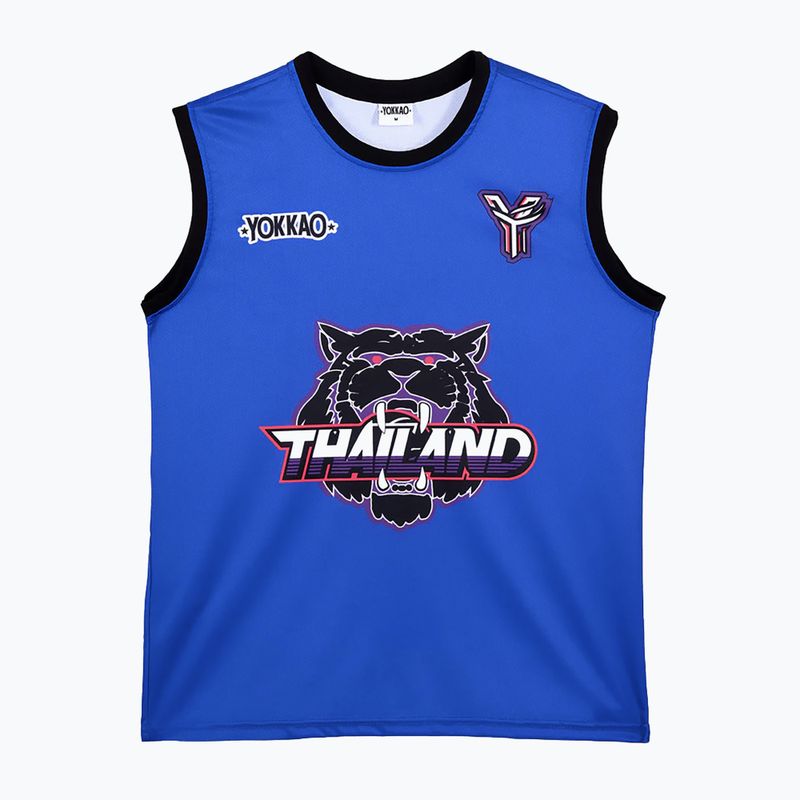 Pánske tréningové tričko YOKKAO Tiger Workout Tank Top blue