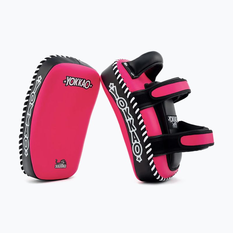 Boxovacie lapy YOKKAO Freestyle Kicking Pads 2 pcs. fuchsia/black 3