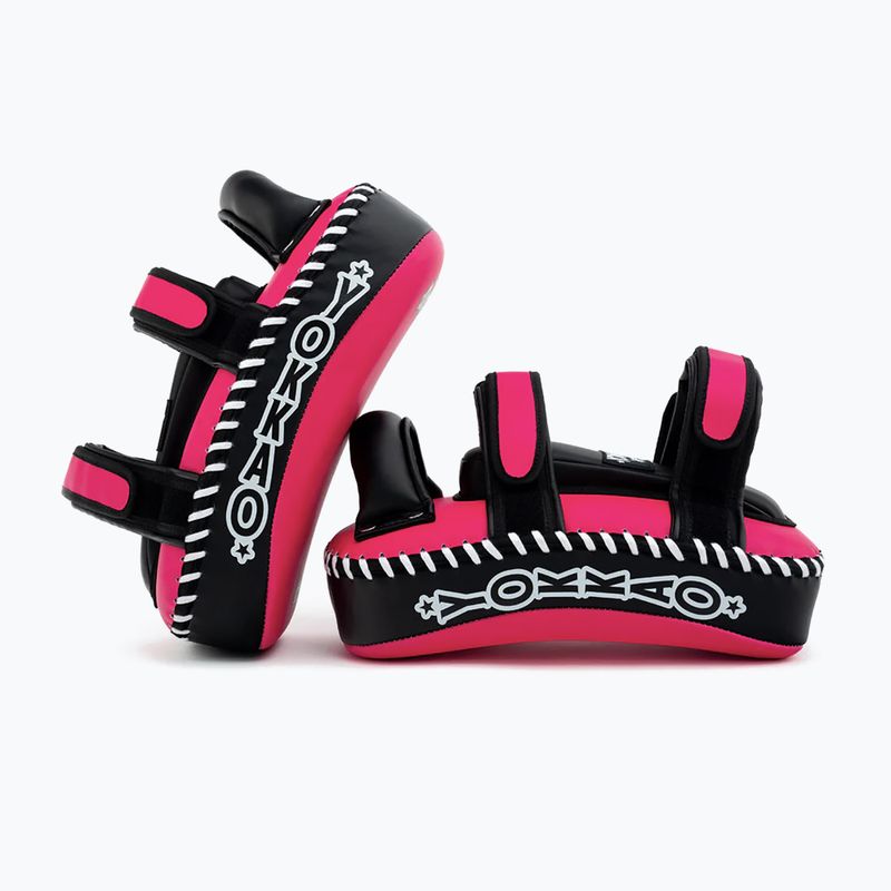 Boxovacie lapy YOKKAO Freestyle Kicking Pads 2 pcs. fuchsia/black 5