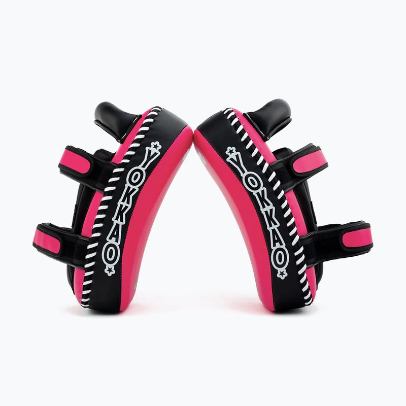 Boxovacie lapy YOKKAO Freestyle Kicking Pads 2 pcs. fuchsia/black 6