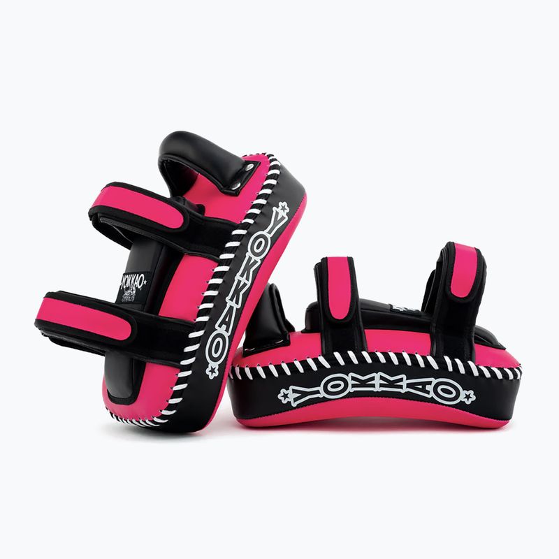 Boxovacie lapy YOKKAO Freestyle Kicking Pads 2 pcs. fuchsia/black 7