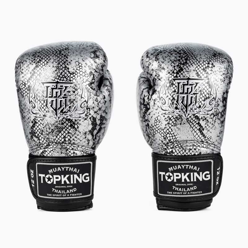 Top King Muay Thai Super Star Snake čierne boxerské rukavice TKBGSS-02A-BK