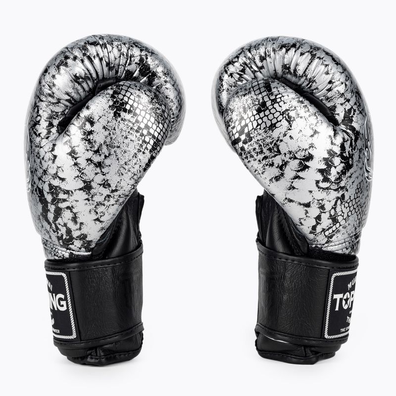 Top King Muay Thai Super Star Snake čierne boxerské rukavice TKBGSS-02A-BK 3