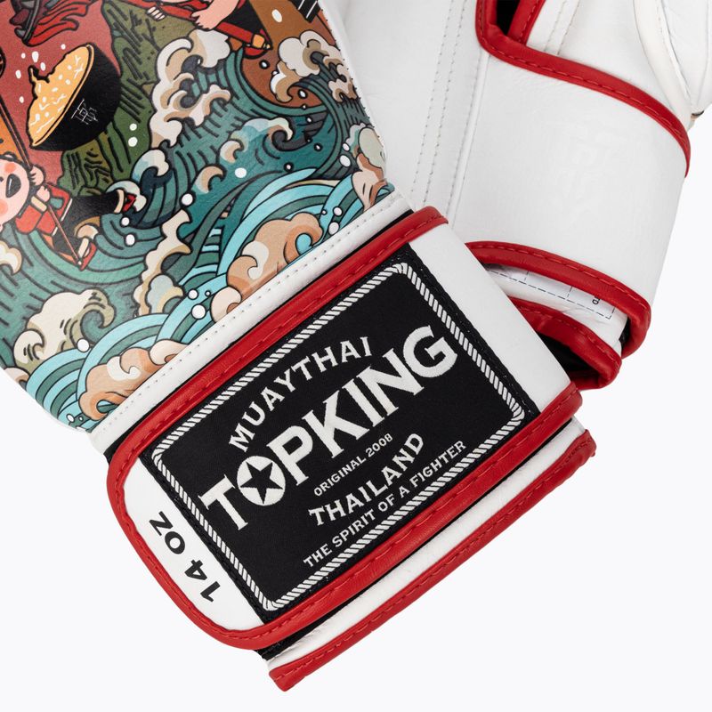 Boxerské rukavice Top King Boxing Culture white/red TKBGCT-SL-1C1 5