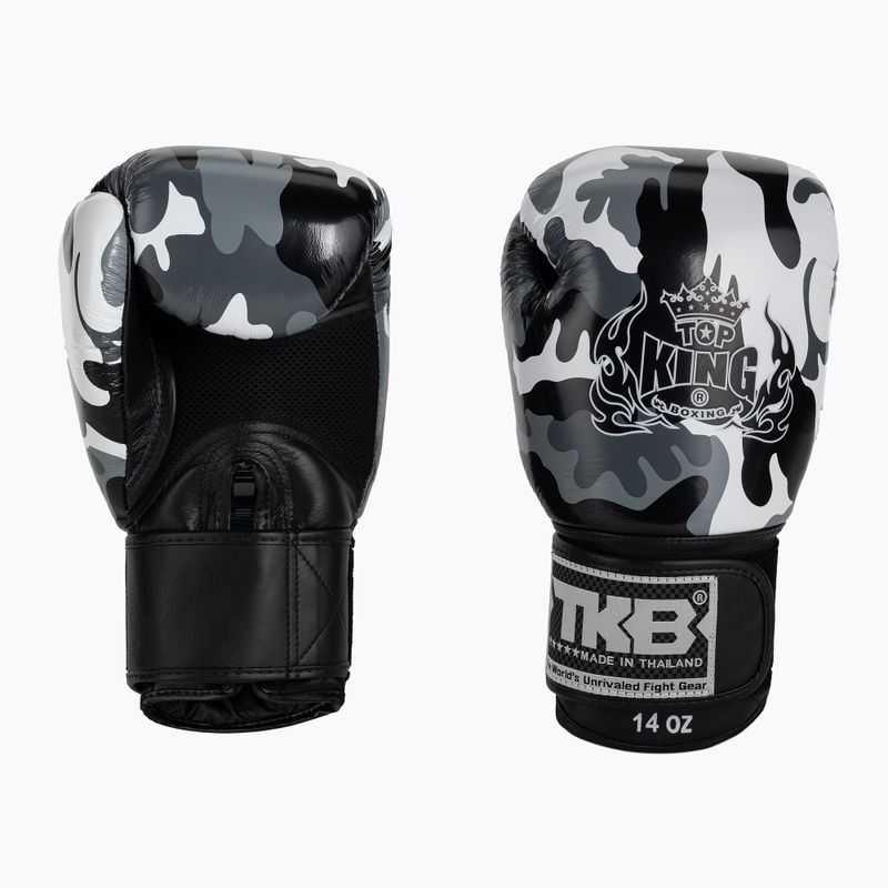 Boxerské rukavice Top King Muay Thai Empower sivé TKBGEM-03A-GY