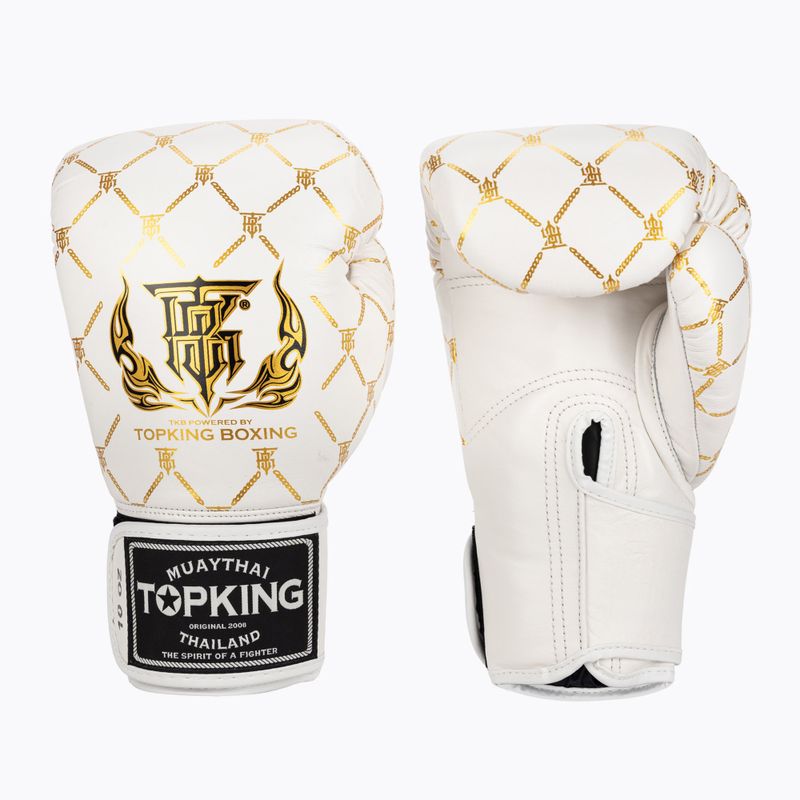 Boxerské rukavice Top King Boxing Chain white/gold