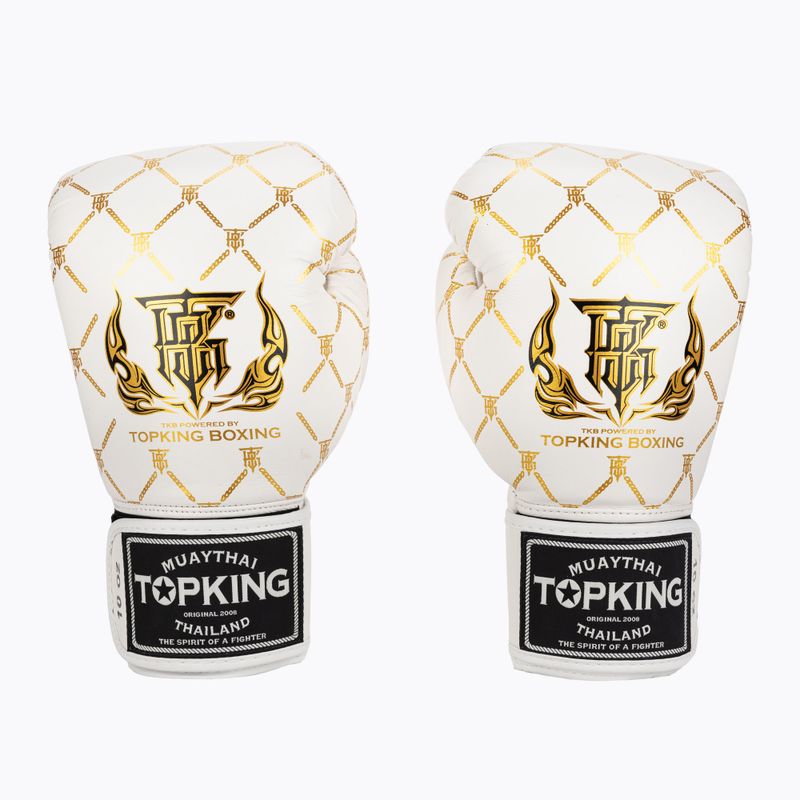 Boxerské rukavice Top King Boxing Chain white/gold