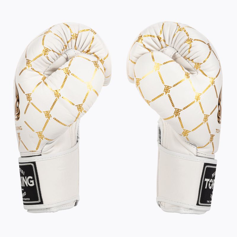Boxerské rukavice Top King Boxing Chain white/gold 3