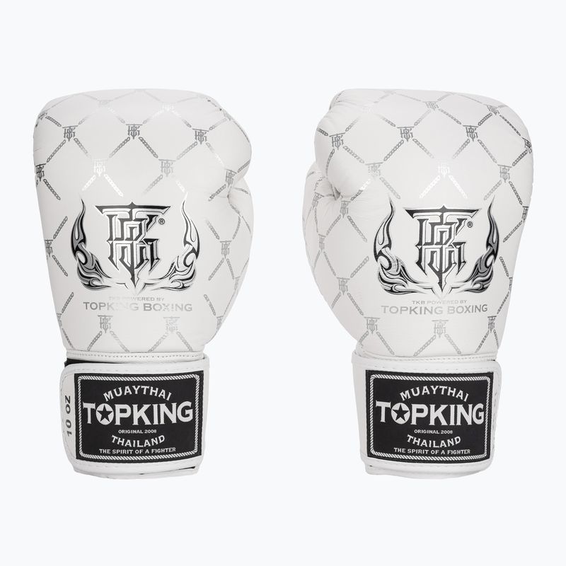 Boxerské rukavice Top King Boxing Chain white/silver