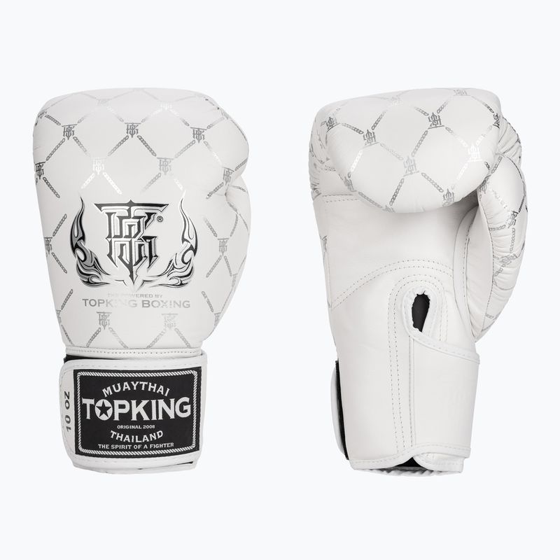 Boxerské rukavice Top King Boxing Chain white/silver 3