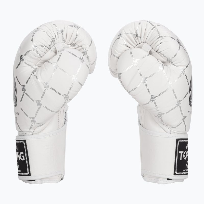 Boxerské rukavice Top King Boxing Chain white/silver 4