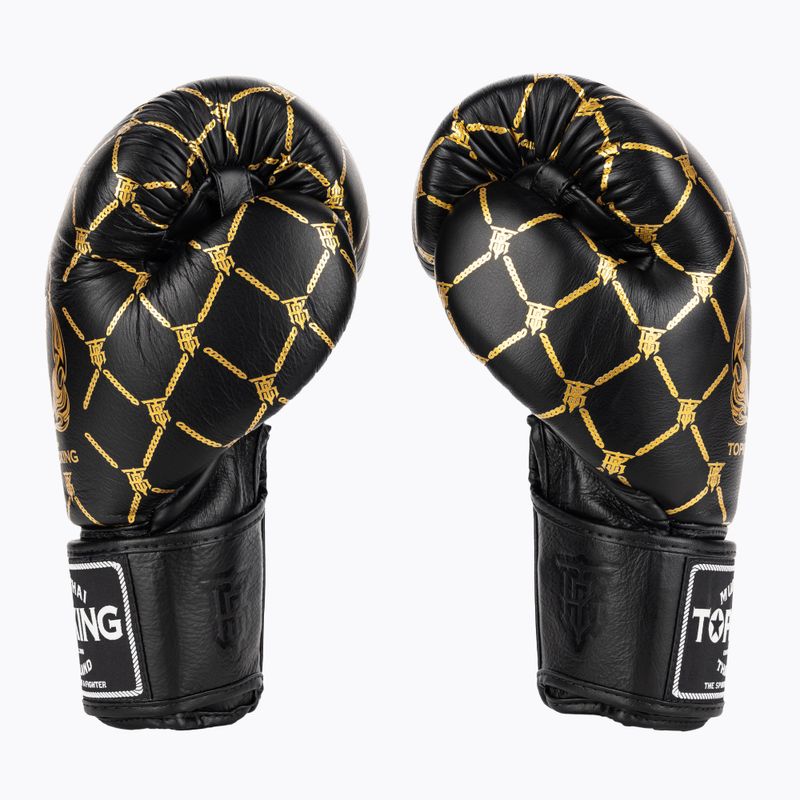 Boxerské rukavice Top King Boxing Chain black/gold 3