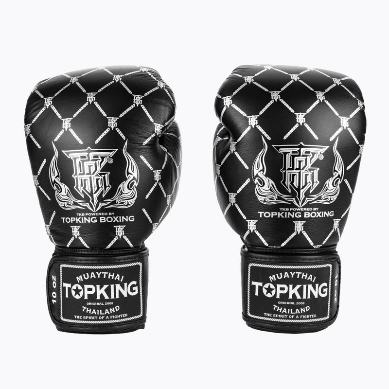 Boxerské rukavice Top King Boxing Chain black/silver