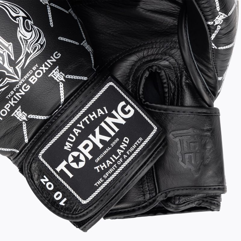 Boxerské rukavice Top King Boxing Chain black/silver 4