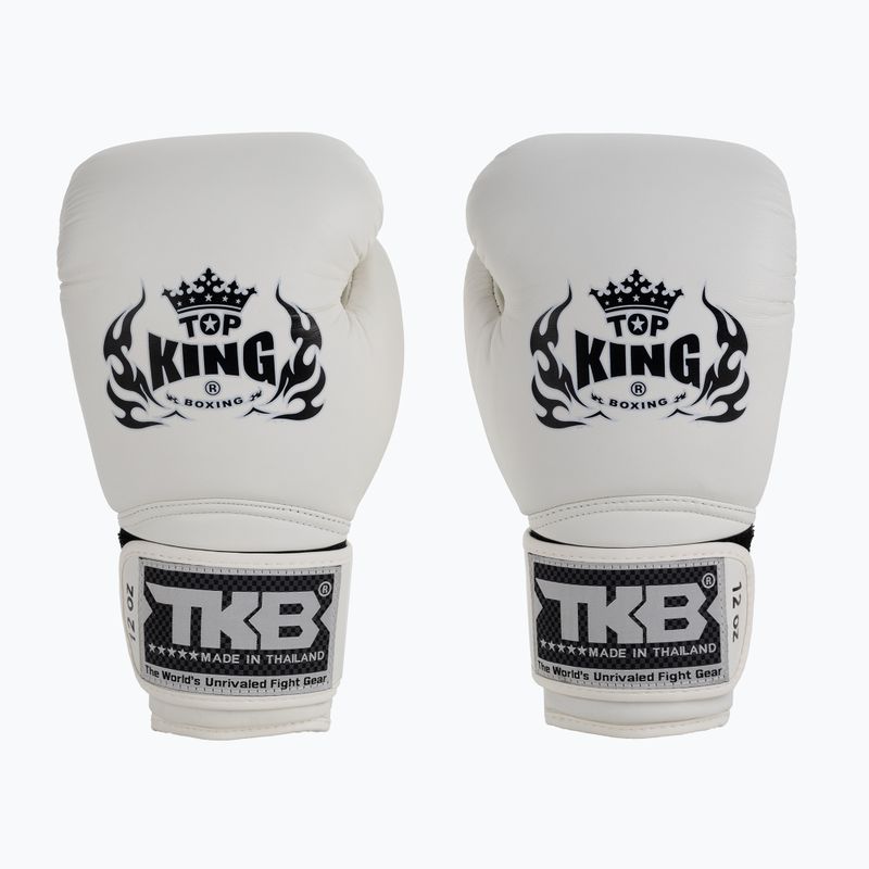 Boxerské rukavice Top King Muay Thai Super White TKBGSV-WH