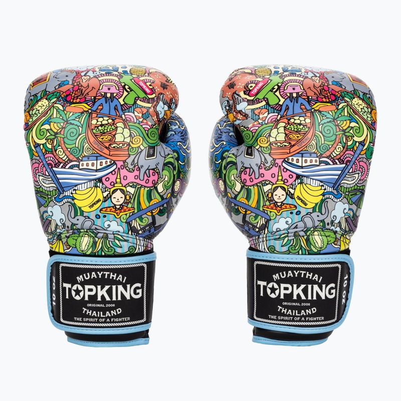Boxerské rukavice Top King Boxing Culture black/blue