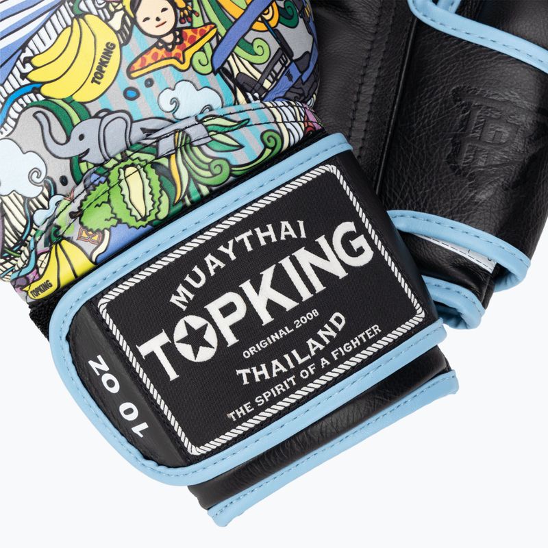 Boxerské rukavice Top King Boxing Culture black/blue 4
