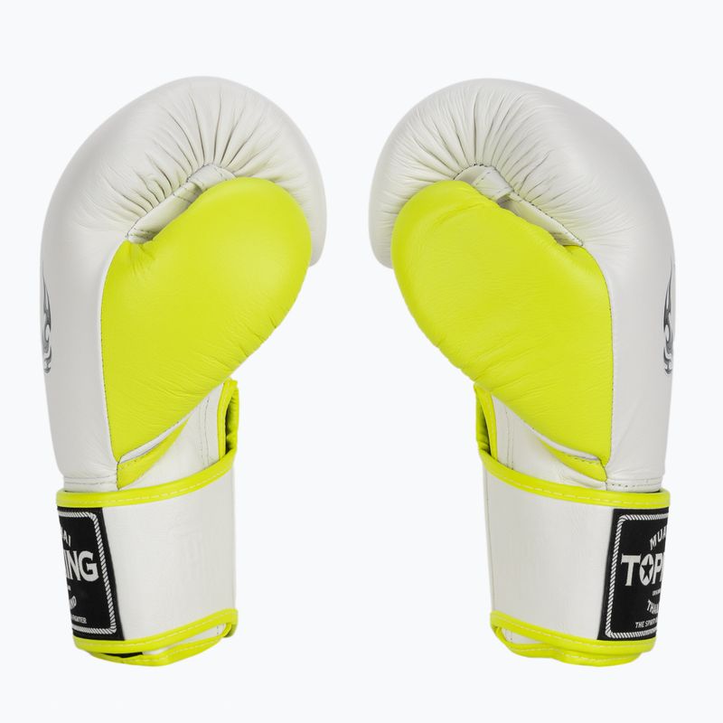 Boxerské rukavice Top King Boxing Reborn white/yellow 3