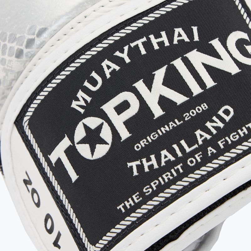 Boxerské rukavice Top King Muay Thai Power Snake white/silver 5