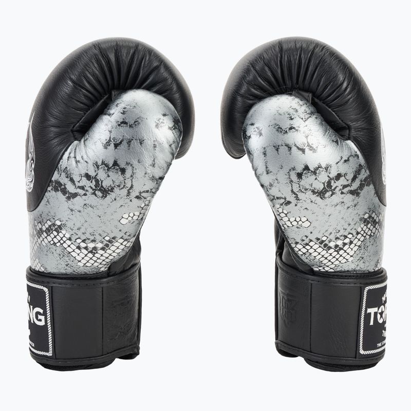 Boxerské rukavice Top King Muay Thai Power Snake black/silver 4