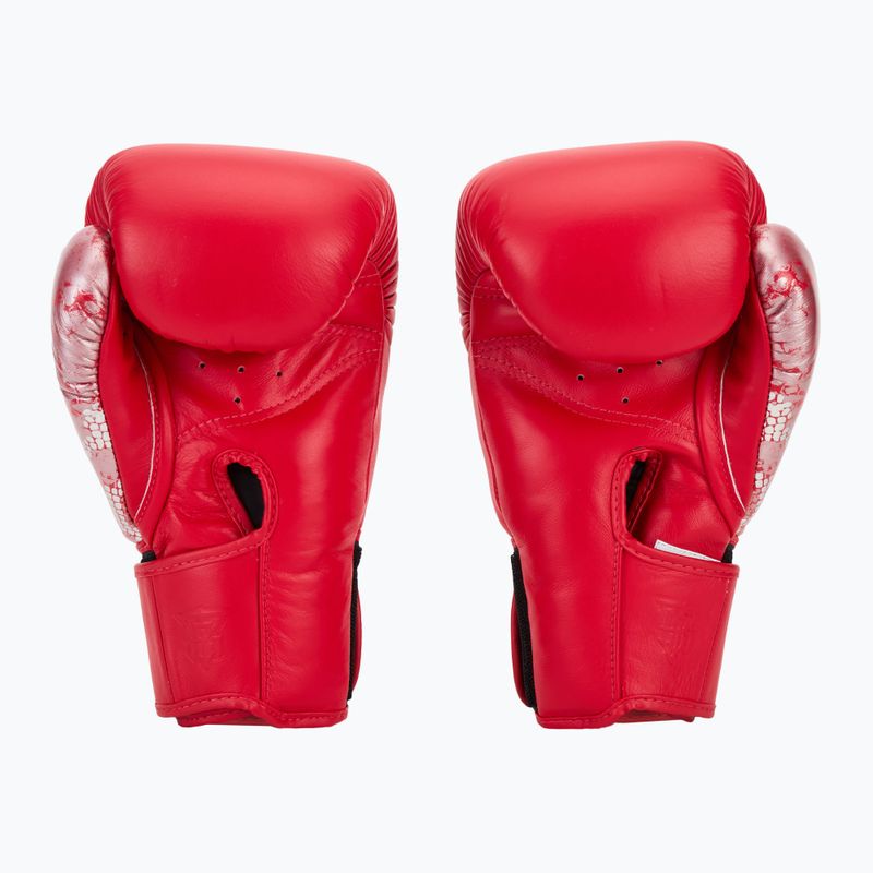 Boxerské rukavice Top King Muay Thai Power Snake red/silver 3