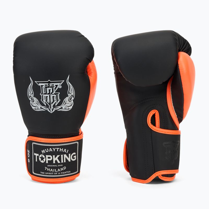 Boxerské rukavice Top King Reborn Boxing Semi Leather white/orange