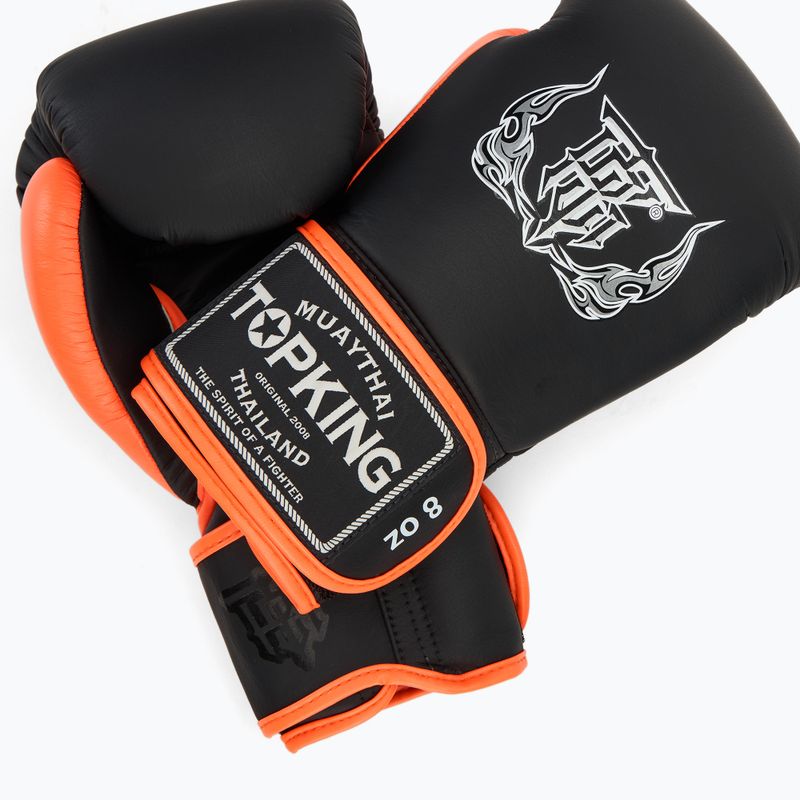 Boxerské rukavice Top King Reborn Boxing Semi Leather white/orange 5
