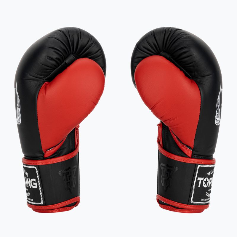 Boxerské rukavice Top King Reborn Boxing Semi Leather black/red 3