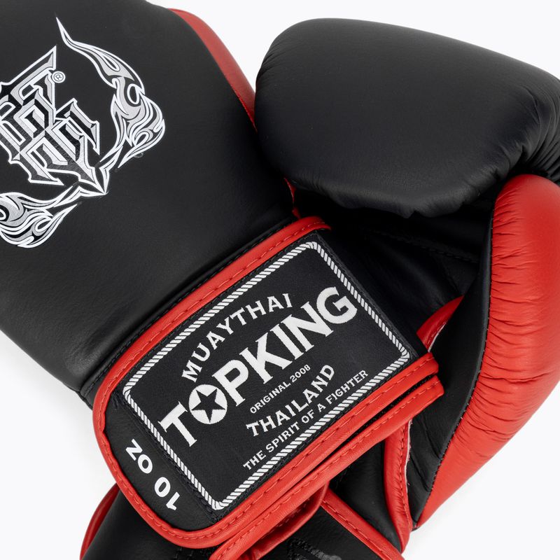 Boxerské rukavice Top King Reborn Boxing Semi Leather black/red 4