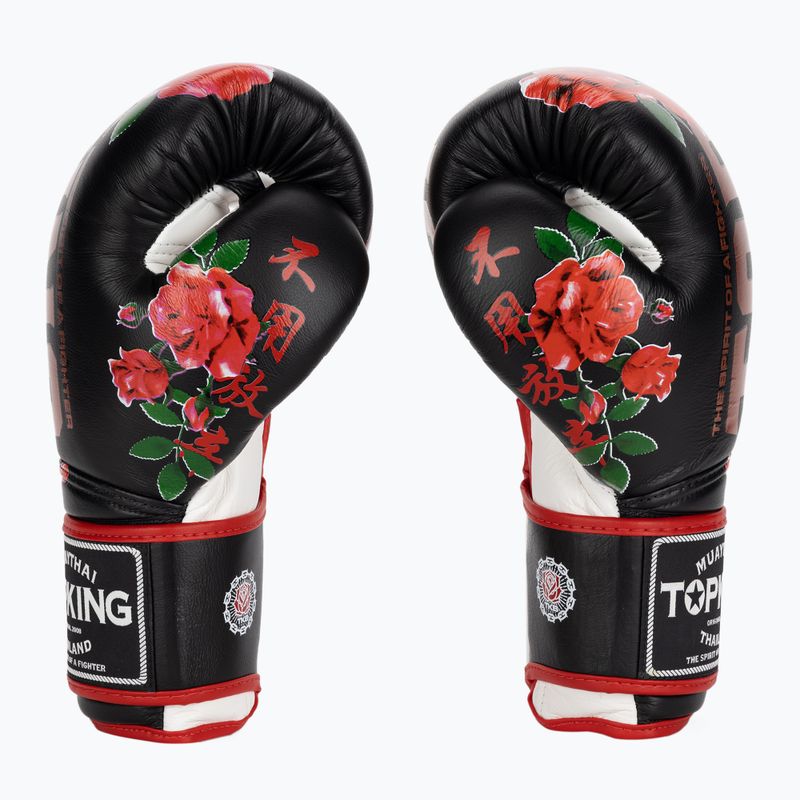 Boxerské rukavice Top King Boxing Rose white/black 3