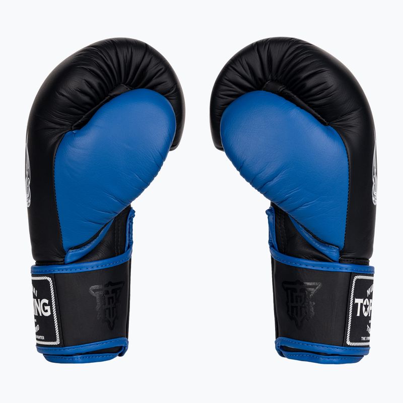 Boxerské rukavice Top King Reborn Boxing Semi Leather black/blue 4