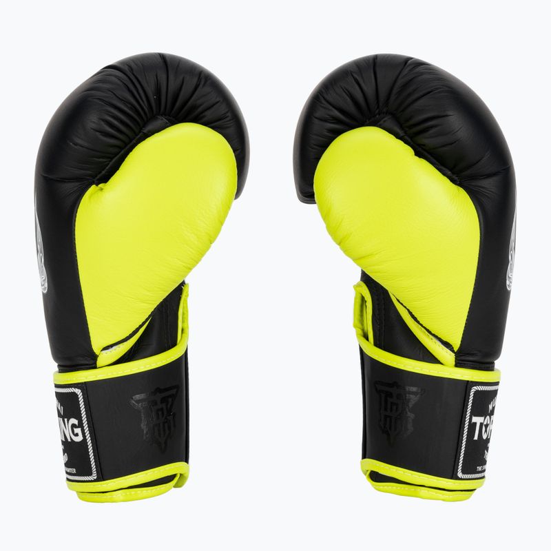 Boxerské rukavice Top King Reborn Boxing Semi Leather black/yellow 3