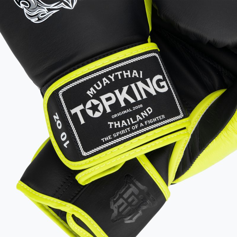 Boxerské rukavice Top King Reborn Boxing Semi Leather black/yellow 4